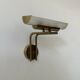 Vintage wall lamp, brass and sandblasted glass, France, 1970