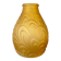 Large amber Art Deco molded glass vase
