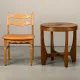 Dutch Art Deco Modernist Amsterdam School side table in Oak