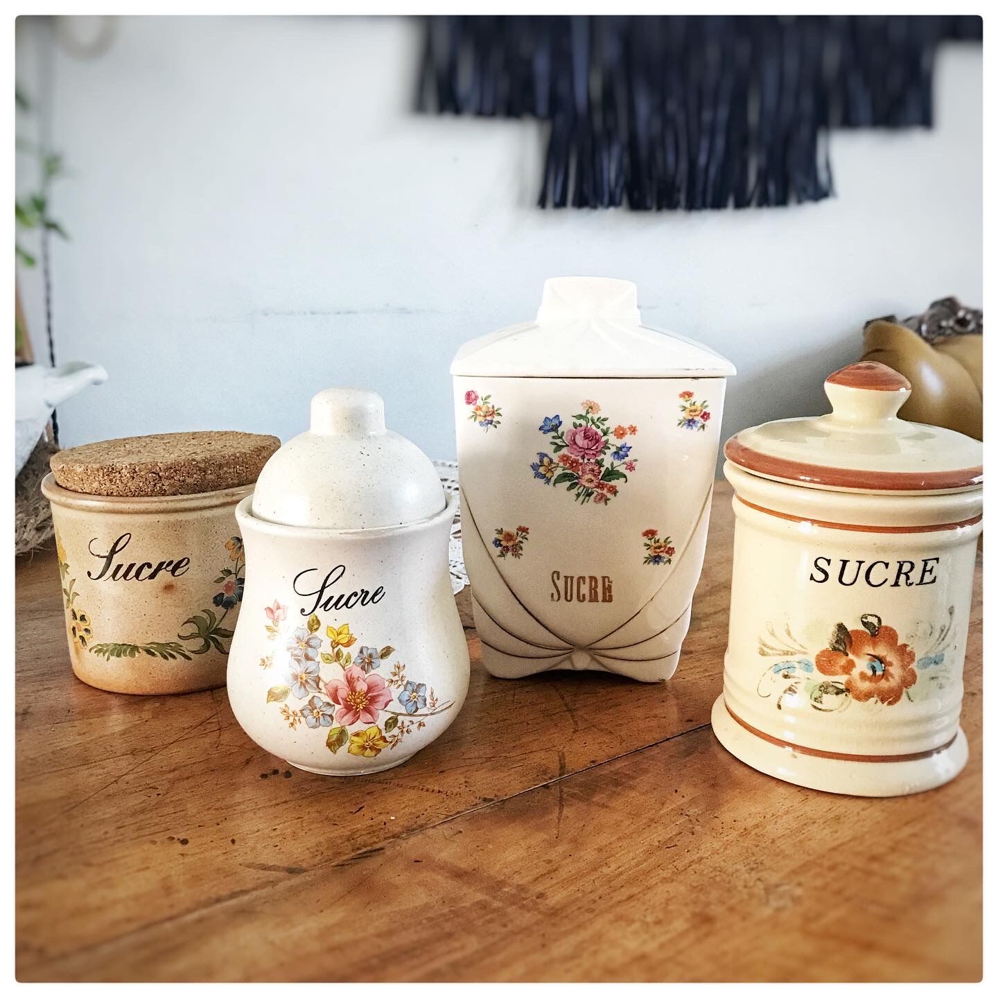 Pot "sucre" flowers and gilding