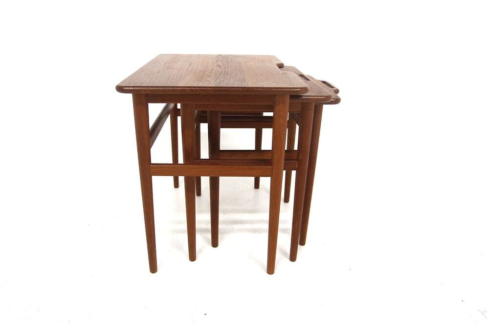 Set de 3 tables gigognes en palissandre, Danemark, 1960