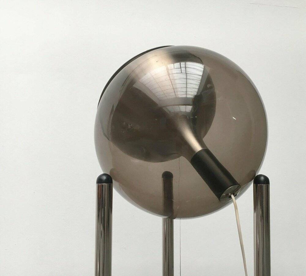 Mid-century Swiss space age globe floor lamp Type 56 by Temde, 1960s.