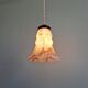 Art Deco pendant light in pink marbled opaline (4 available)