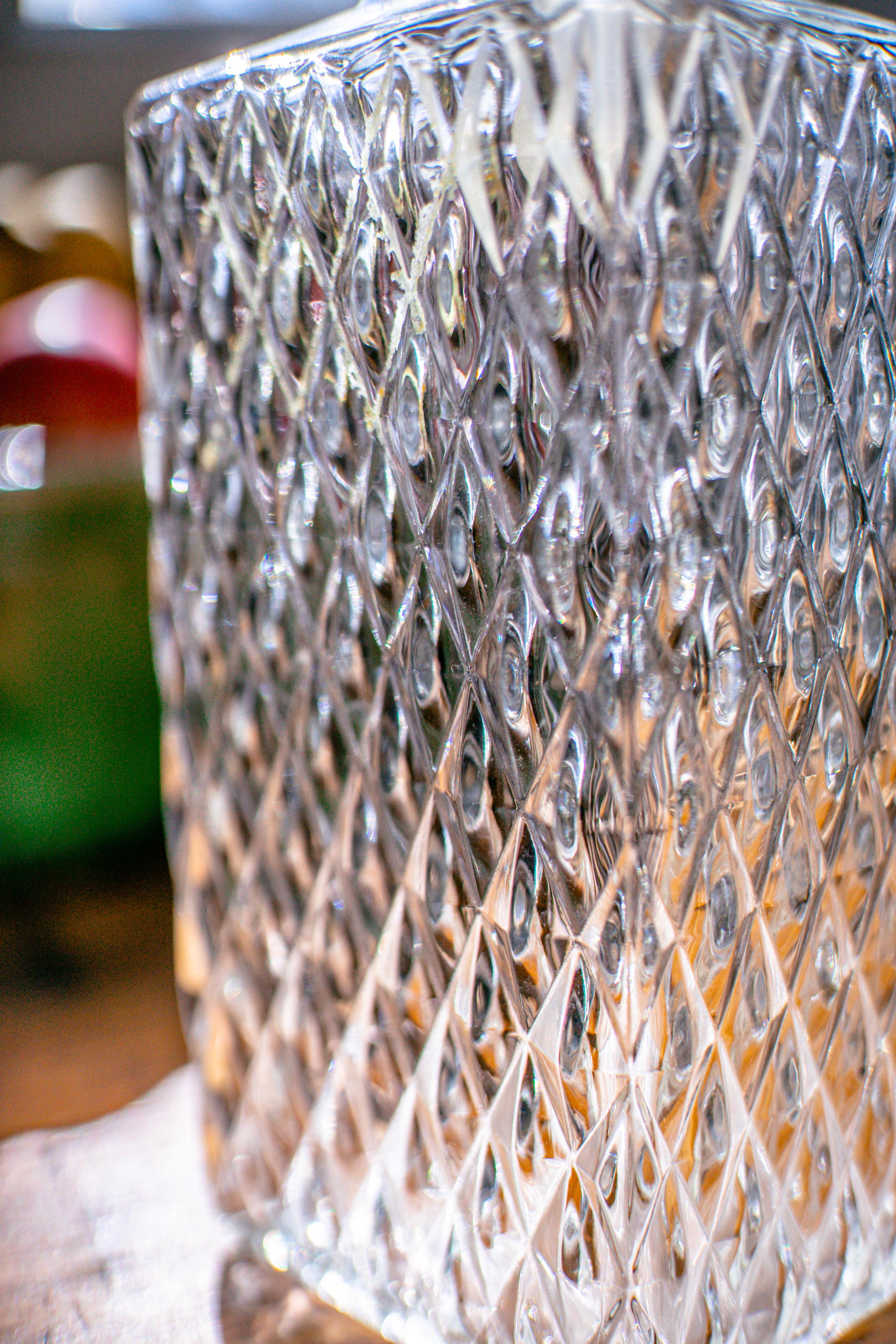 Antique whisky decanter signed r