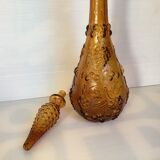 Bouteille verre jaune empoli Italie motif fruits