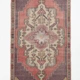 Tapis oriental persan vintage terracotta