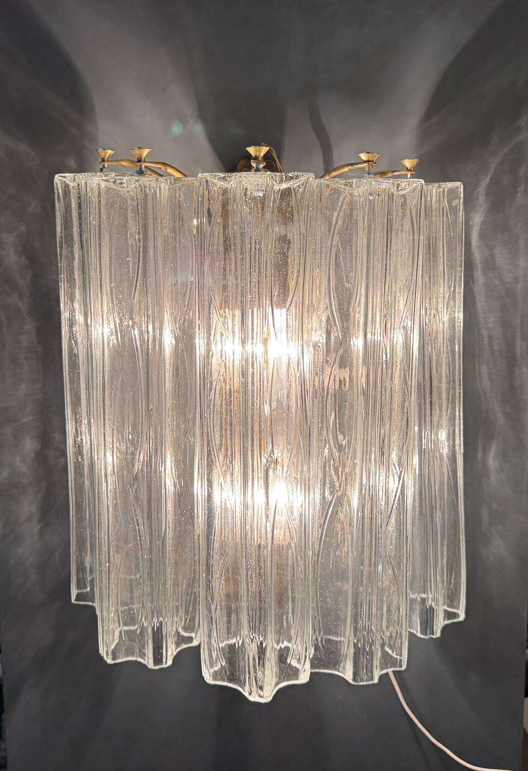 Murano Glass Tronchi Sconces Set of 8 1970’s