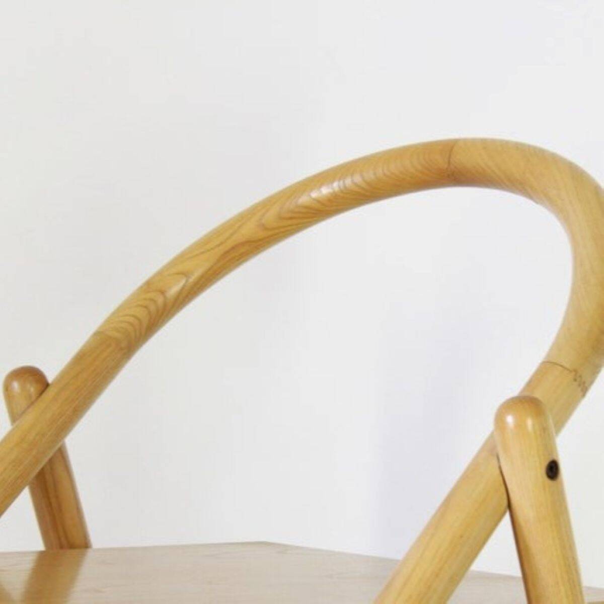 Vintage Bar Cart with Solid Wood Structure and Wheels, Italy 1980s