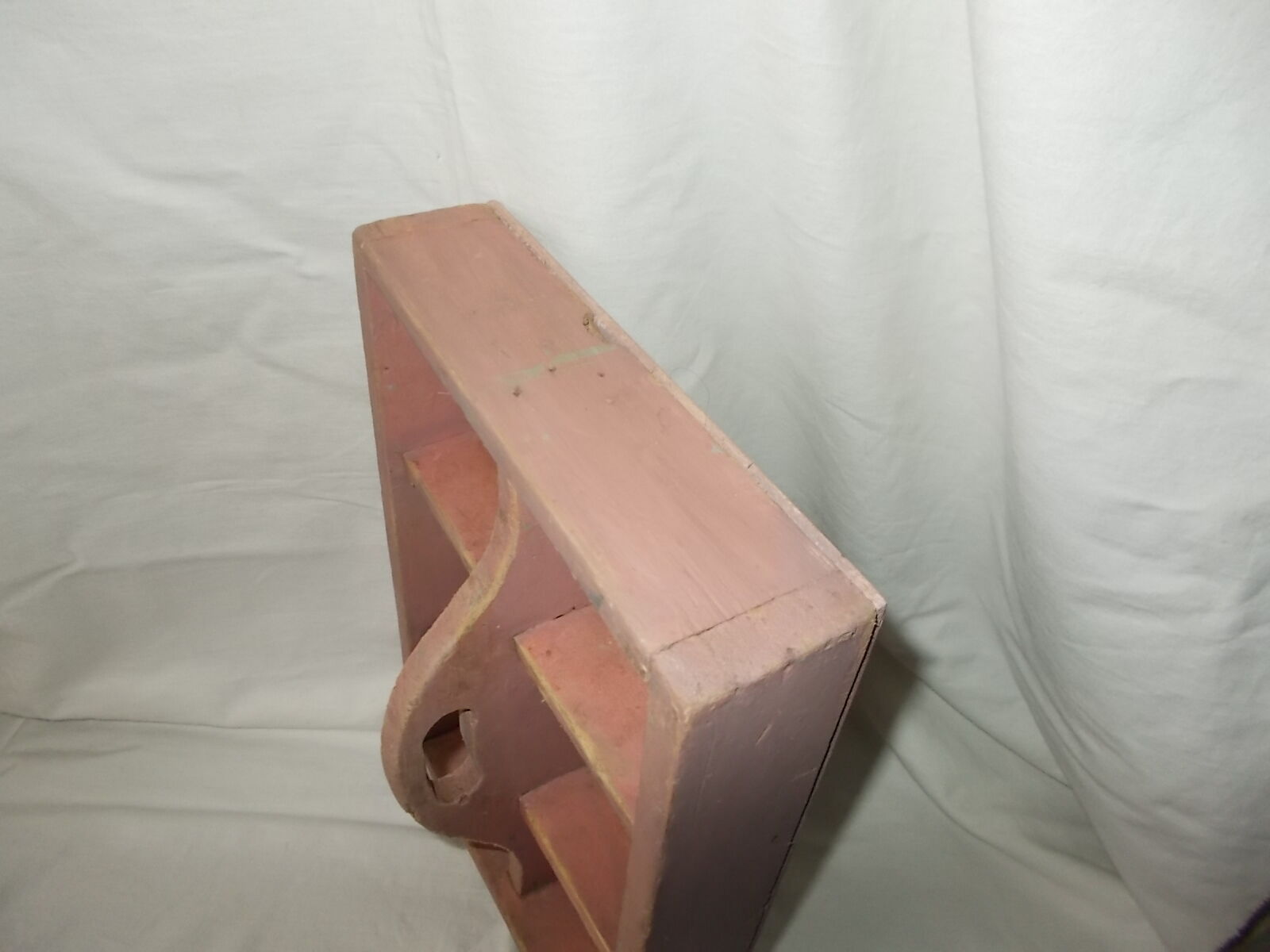 Vintage wooden toolbox or office accessories box.