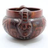 Ball vase with anthropomorphic handles signed by marivaldo Brazil