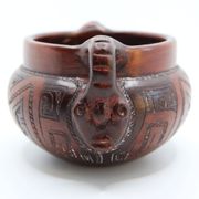 Ball vase with anthropomorphic handles signed by marivaldo Brazil