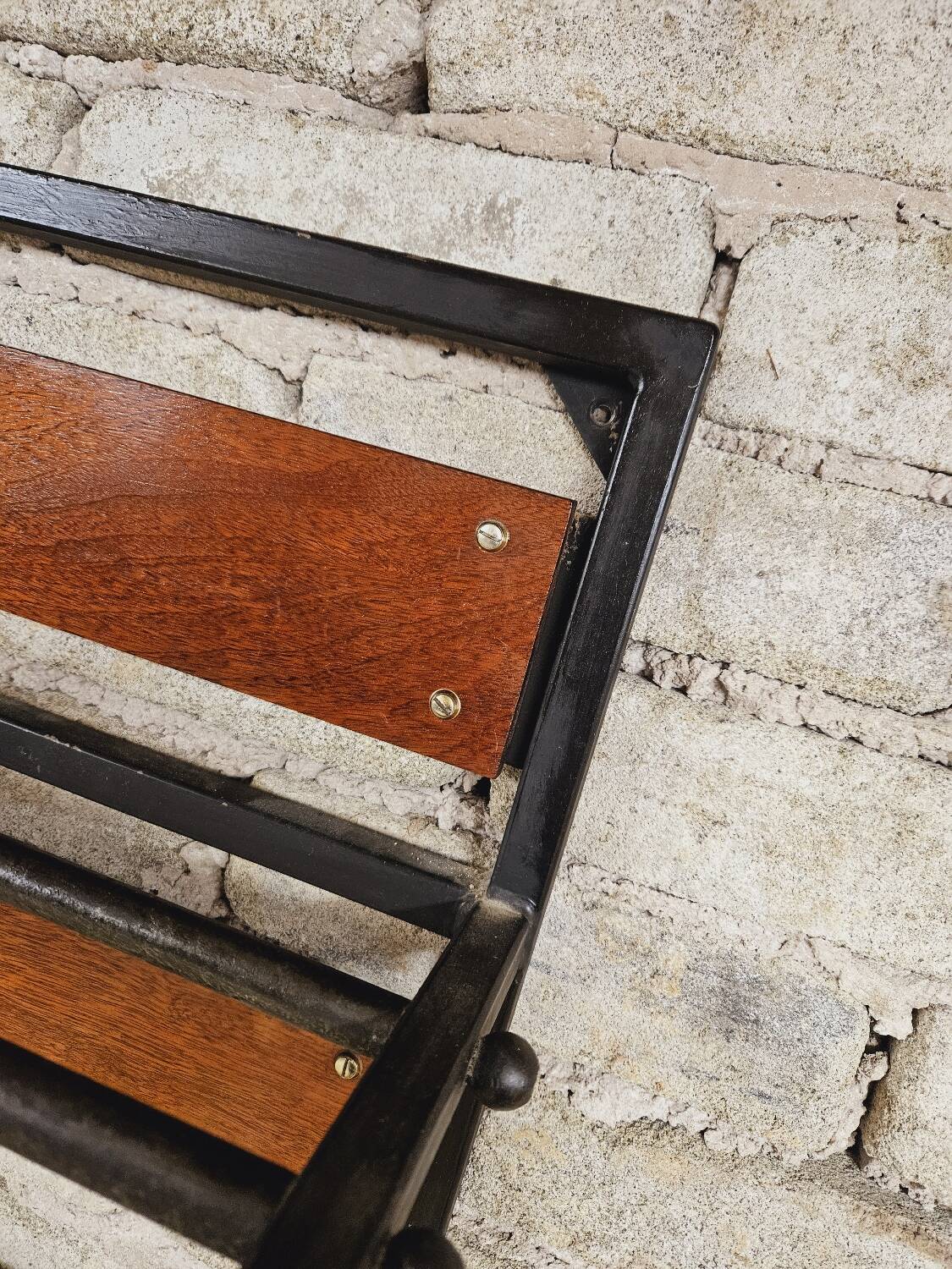 Coat rack, Scandinavian wall-mounted cloakroom in teak year 1970