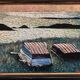 Oil on canvas by Ségalen representing two annexes turned over 20th century