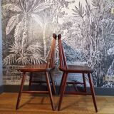 Pair of Ikea Stockholm chairs