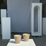 Lot de 2 tasses / mug en céramique indonésienne (mat brun)