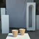 Set of 2 cups / mug Indonesian ceramic (matte brown)