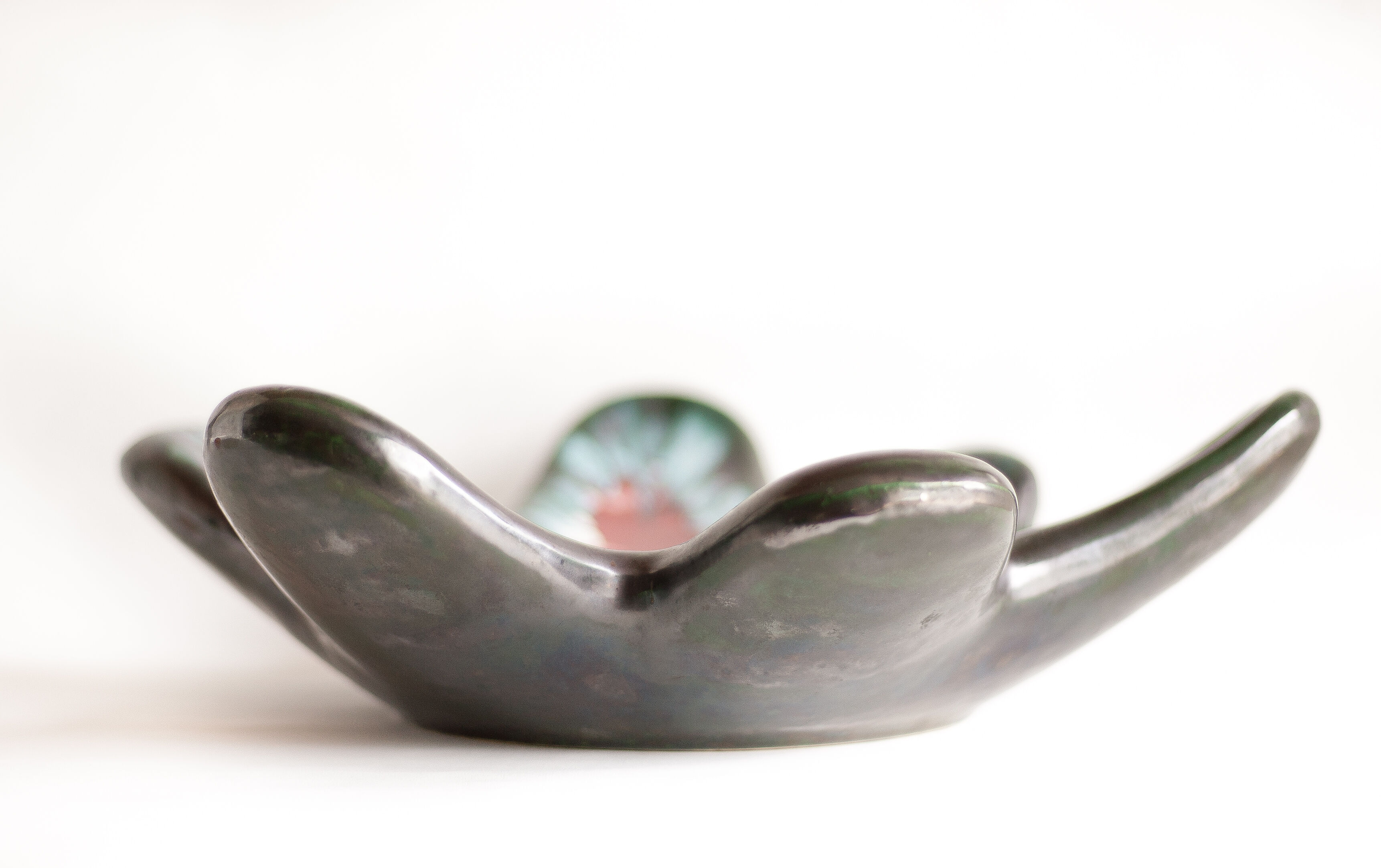 Flat ceramic Longwy Tourmalines, Made in France