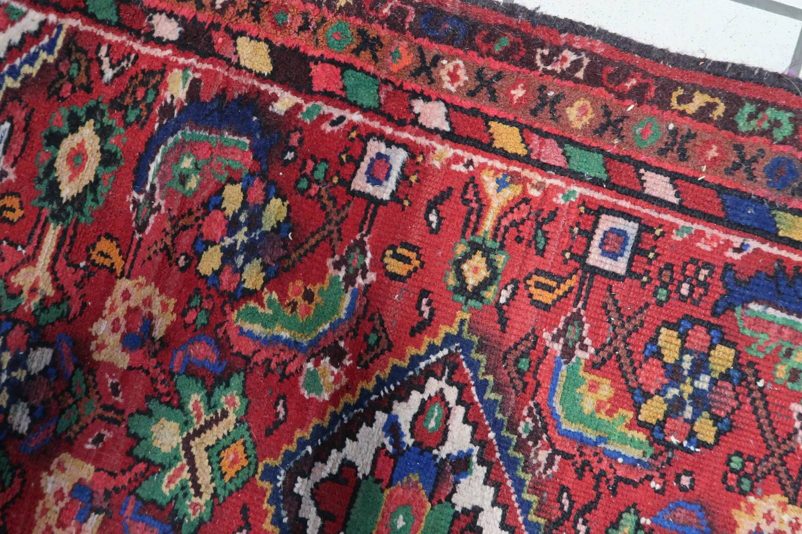 Tapis persan Hamadan vintage fait main 73 cm x 120 cm années 1970