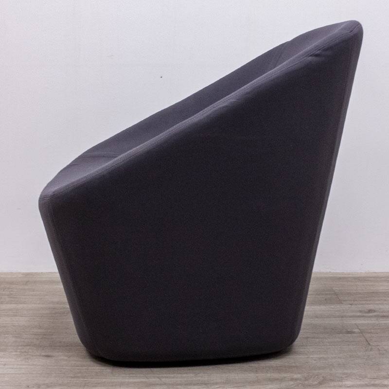 Log 366 armchair from Pedrali in Anthracite Gray fabric