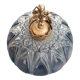 Glass lampshade with brass angel