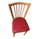 Chaise bistrot Baumann en bois et skaï rouge