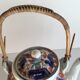 Théière japonaise porcelaine oiseaux à décor floral