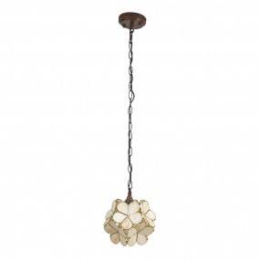 Tiffany pendant lamp 21x21x17/90 cm beige glass flower dining table lamp