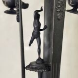 Tripod with herons, oil lamp holder, large object, bronze, Italy 19th century