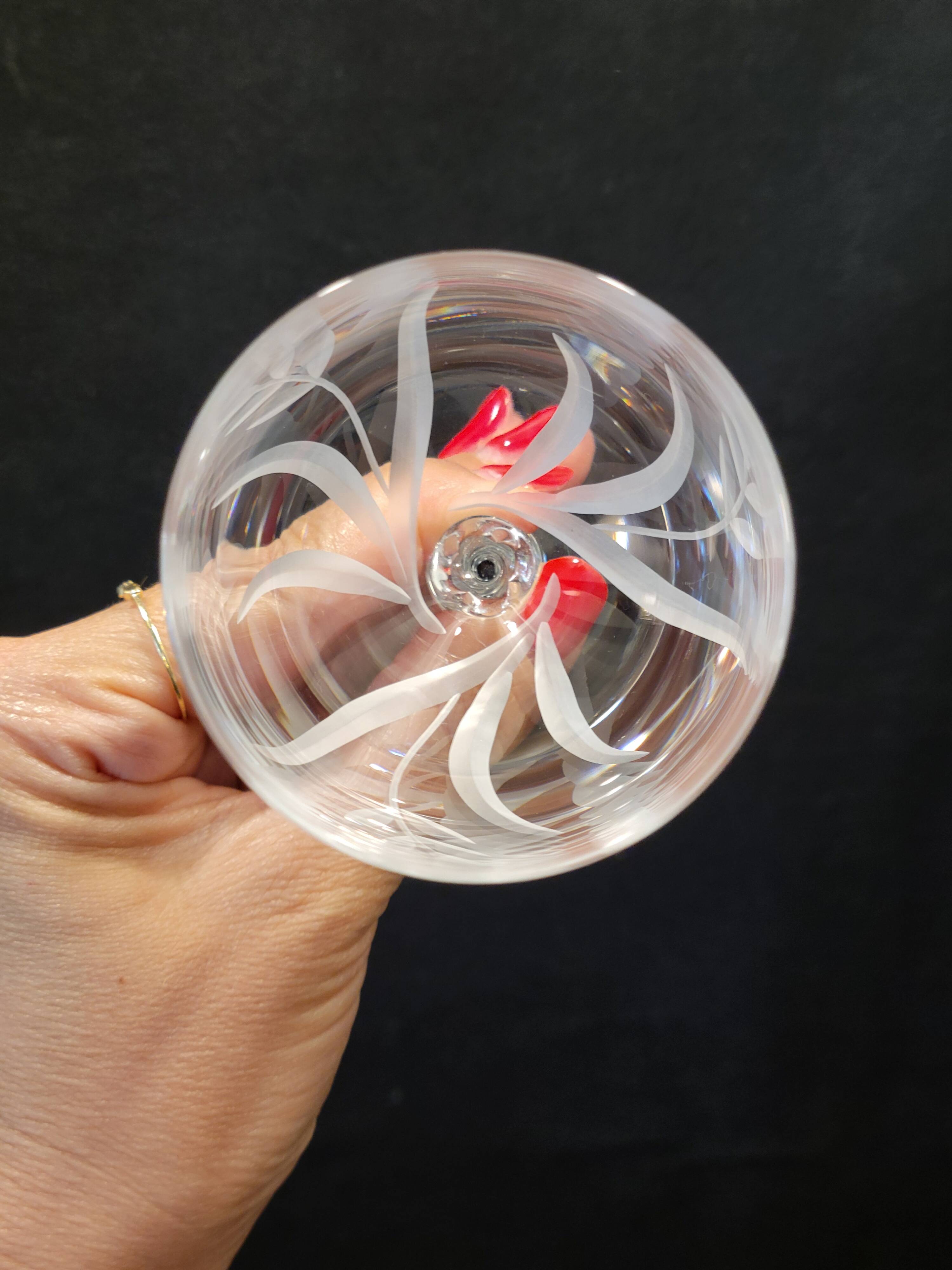 10 Arques Crystal Wine Glasses Fleury Cut Flamépis Model