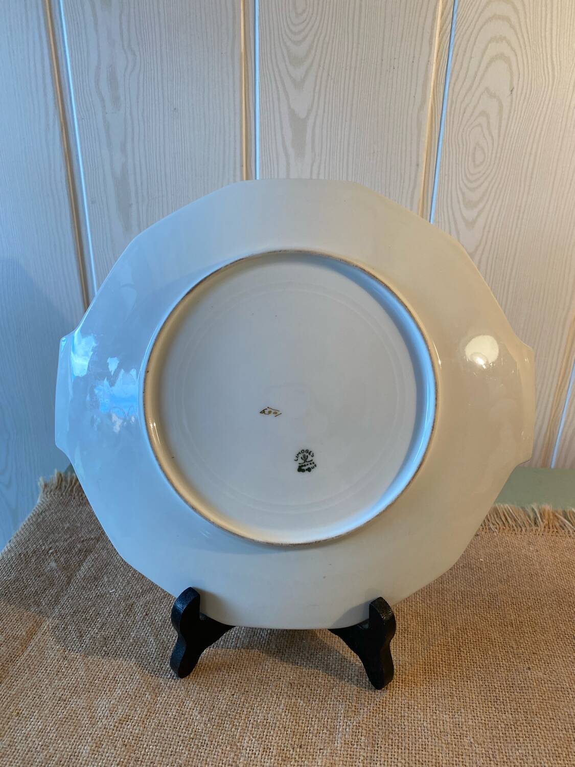 Limoges porcelain dish signed