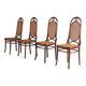 1950s set of 4 “Long John” chairs by FMG, Poland