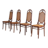 Ensemble de 4 chaises "Long John" des années 1950 par FMG, Pologne