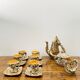 Rare Vallauris ceramic coffee service Sculptural design and u enamel