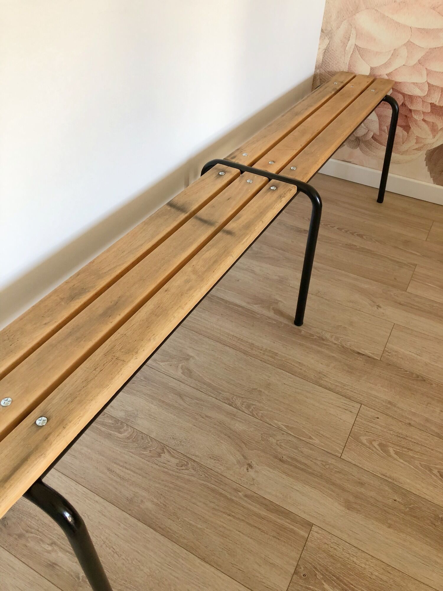 Former school bench from the 60s, adult model