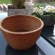Braided wicker pot cover, vintage 60s/70s