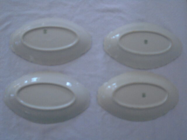 Set de 4 raviers coupelles porcelaine Limoges France fleurs bleues