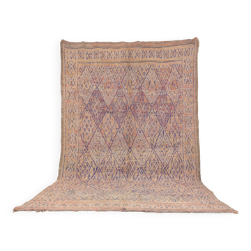 Vintage Beni Mguild Rug 208 x 340 cm, Old Moroccan Rug Handmade, Berber Rug