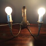 Pair d swans solid brass wall light