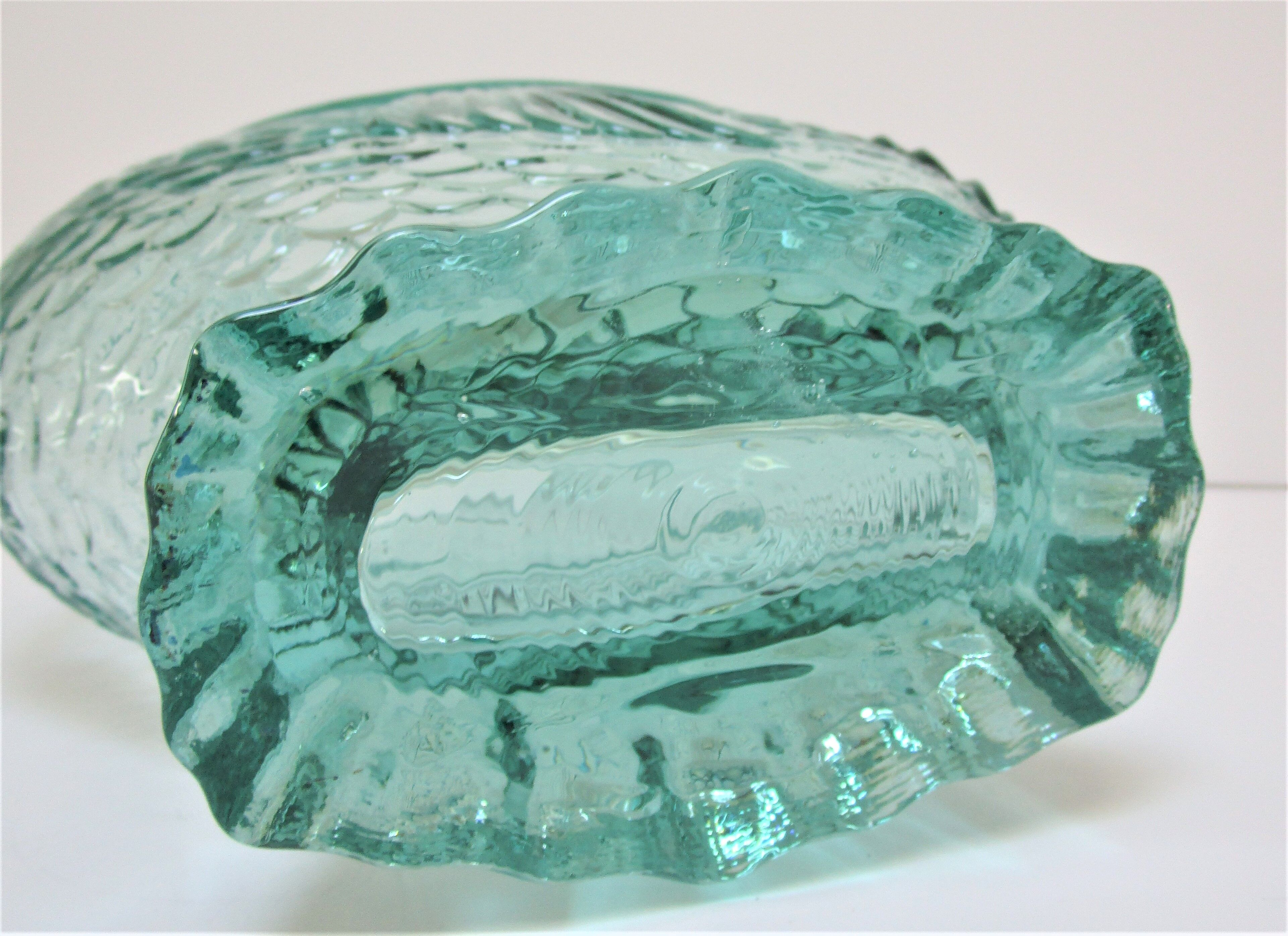 Zoomorphic vase fish glass 70s