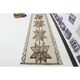 1970s vintage Turkish Oushak handmade wool cotton white runner rug 98x320