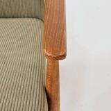 Scandinavian armchair khaki corduroy design by H.Lis 