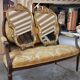 Pair of mirrors style louis xv rocaille in gilded wood carved 1900