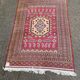 Hand-knotted Persian rug in burgundy grey 120x180.