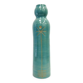 Soliflore Photosynthesis Blue in sgraffito ceramic by the street artist Naïf
