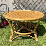 Table basse en rotin