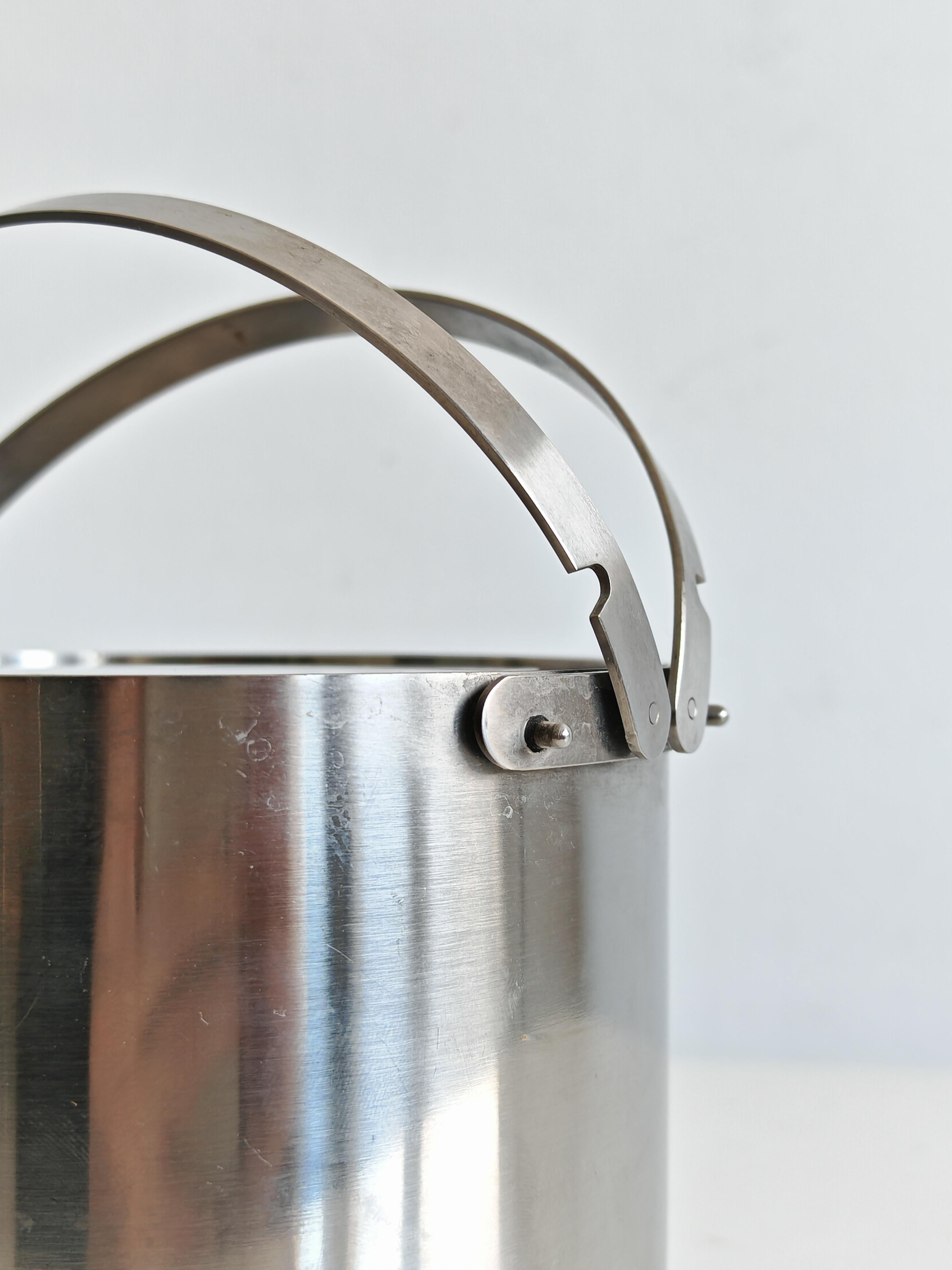 Mid Century Modern ice bucket with chrome lid by Arne Jacobsen