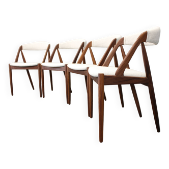 1960s Kai Kristiansen Set of Four Restored Teak Dining Chairs