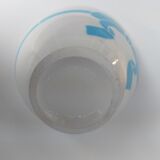 Bol ancien  céramique faïence blanc ruban bleu français des années 50 vintage