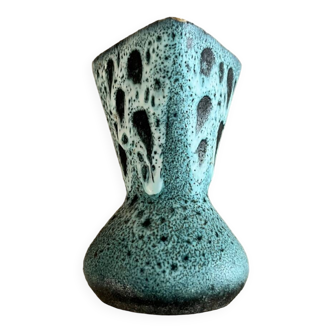 Vase Vallauris Fat Lava bleu