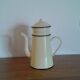 enamelled, yellow coffee maker. Vintage 50